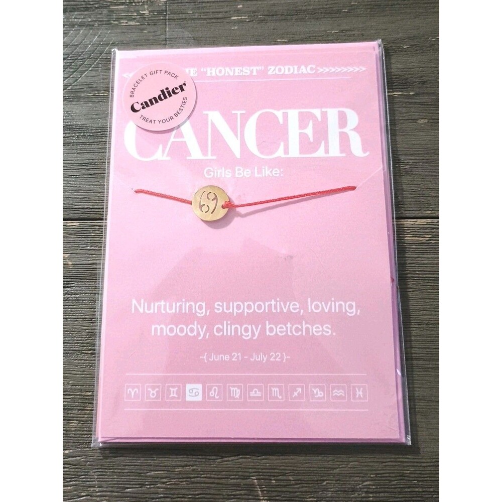 Candier The Honest Zodiac Cancer Bracelet Art Card Stickers New